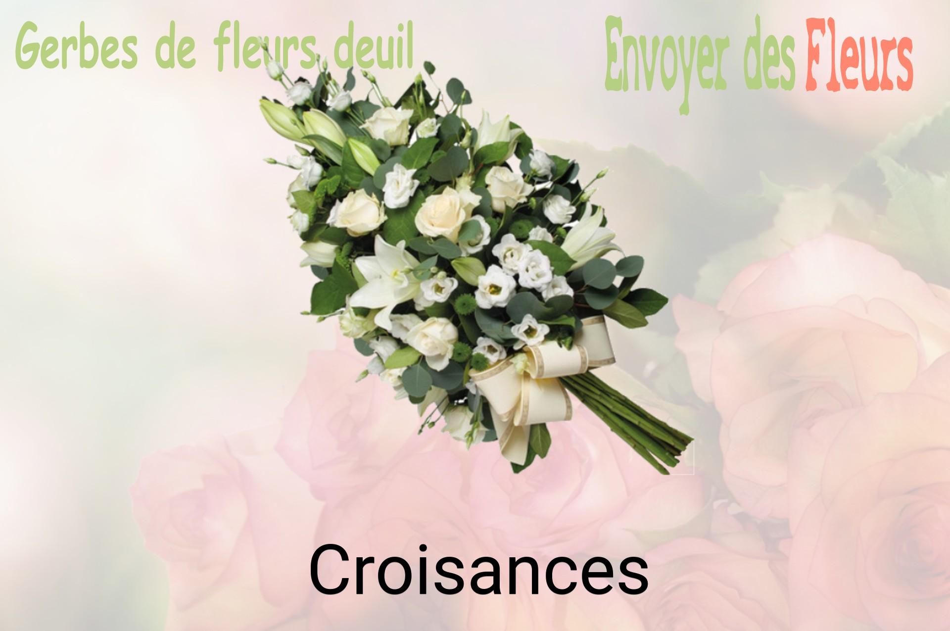 Gerbe de fleurs de deuil livrée à Croisances
